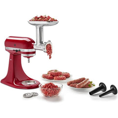 KitchenAid - KitchenAid KSMMGA Metal Food Grinder Attachment - Silver