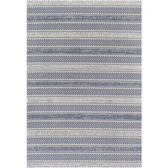 Surya La Casa Area Rug – Moroccan Design, No Pile, Stain Resistant – Navy