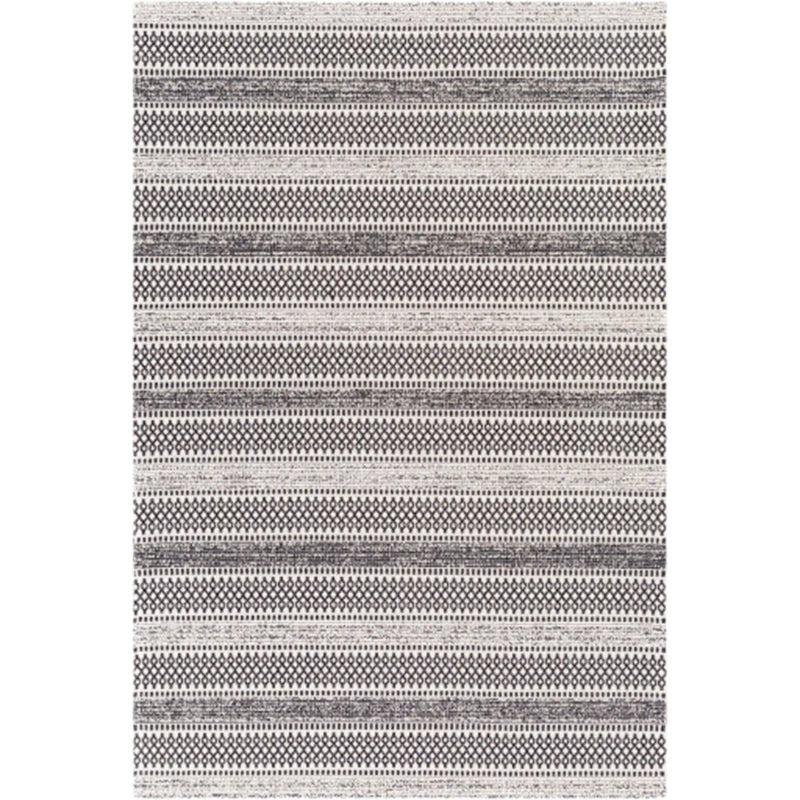 Surya - Surya La Casa Area Rug – Moroccan Design, No Pile, Stain Resistant – Black/Cream