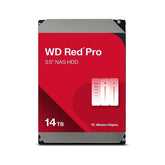 Western Digital - Western Digital 14TB WD Red Pro NAS Internal Hard Drive HDD - 7200 RPM, SATA 6 Gb/s, CMR, 512 MB Cache, 3.5'' - WD142KFGX