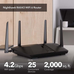 Netgear - NETGEAR RAX43 Nighthawk 5 - Stream AX5 WiFi 6 Router