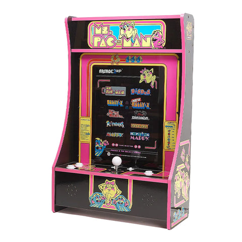 Arcade1Up 10 Game PartyCade Plus Machine d'arcade portable pour la maison - Mme PacMan