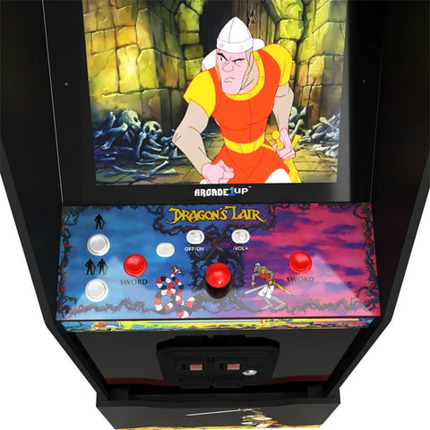 Arcade1UP Dragon's Lair Video Game Arcade with Custom Riser