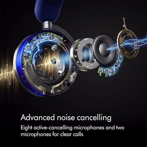 Dyson - Zone headphones with air purification - Ultra Blue/Prussian Blue