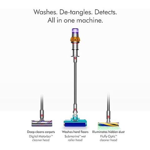 Dyson V15s Detect Submarine wet and dry vacuum cleaner (Yellow/Nickel)