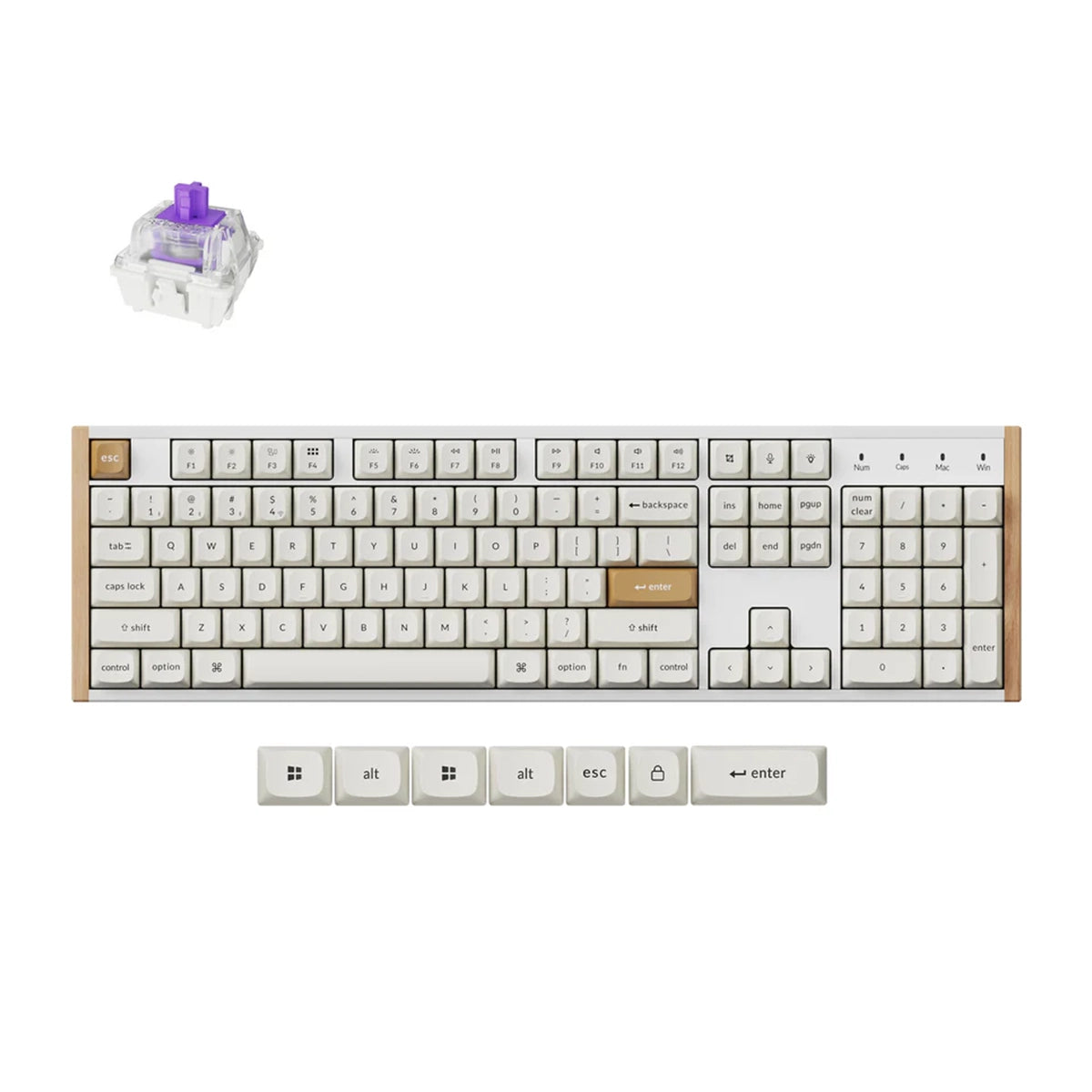 Keychron K10 HE Wireless Magnetic Switch Custom Keyboard - Special Edition, White