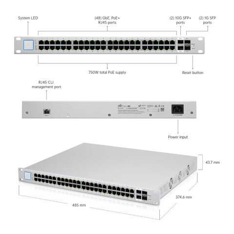Ubiquiti Networks Standard 48 PoE Hi-Power Gen1 (US-48-750W)