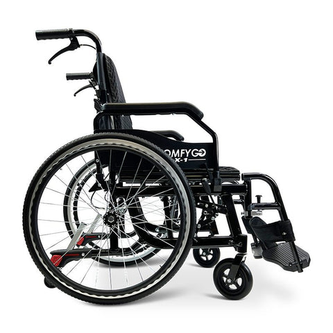 ComfyGo - ComfyGO X - 1 Lightweight Manual Wheelchair With Quick - Detach Wheels