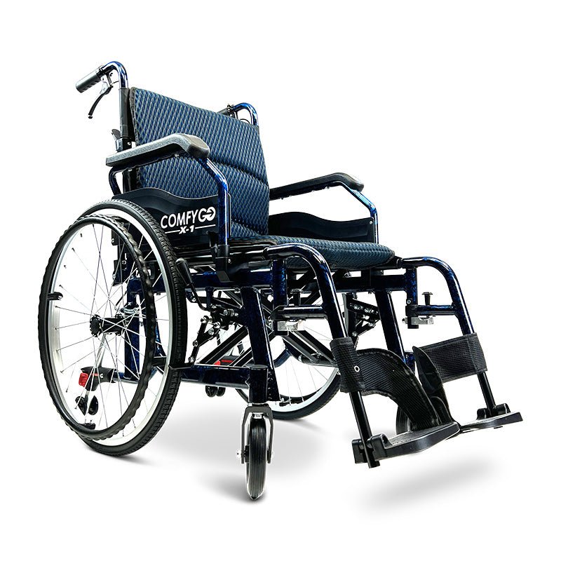 ComfyGo - ComfyGO X - 1 Lightweight Manual Wheelchair With Quick - Detach Wheels