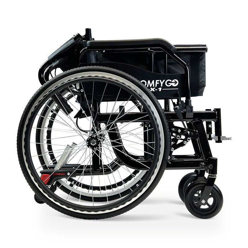 ComfyGo - ComfyGO X - 1 Lightweight Manual Wheelchair With Quick - Detach Wheels