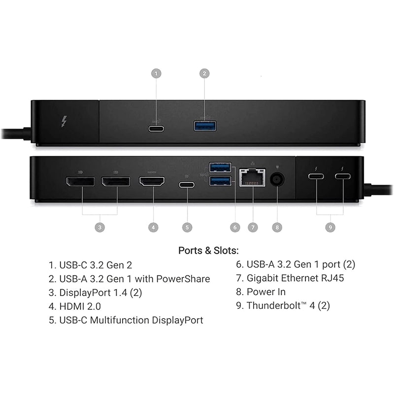 Dell - Dell Thunderbolt 4 Dock (WD22TB4)