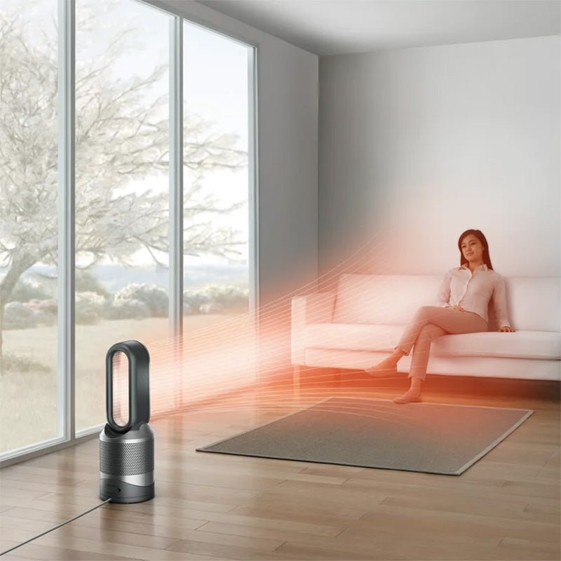 Dyson - Dyson HP02 Pure Hot+Cool Link Connected Air Purifier Heater & Fan - Black/Nickel