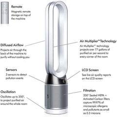 Dyson - Dyson Pure Cool TP04 Air Purifier, White/Silver