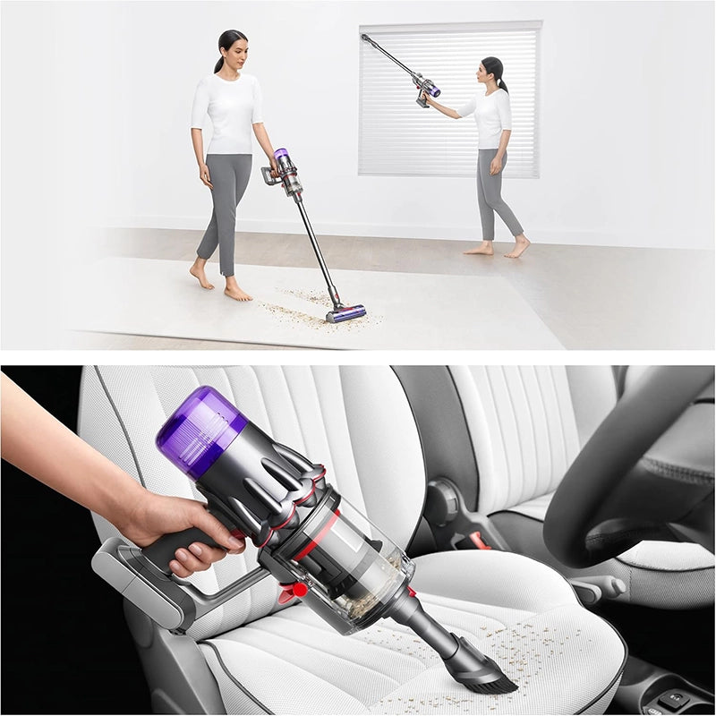 Dyson V9 Motorbar vacuum used for cleaning car seats and high areas