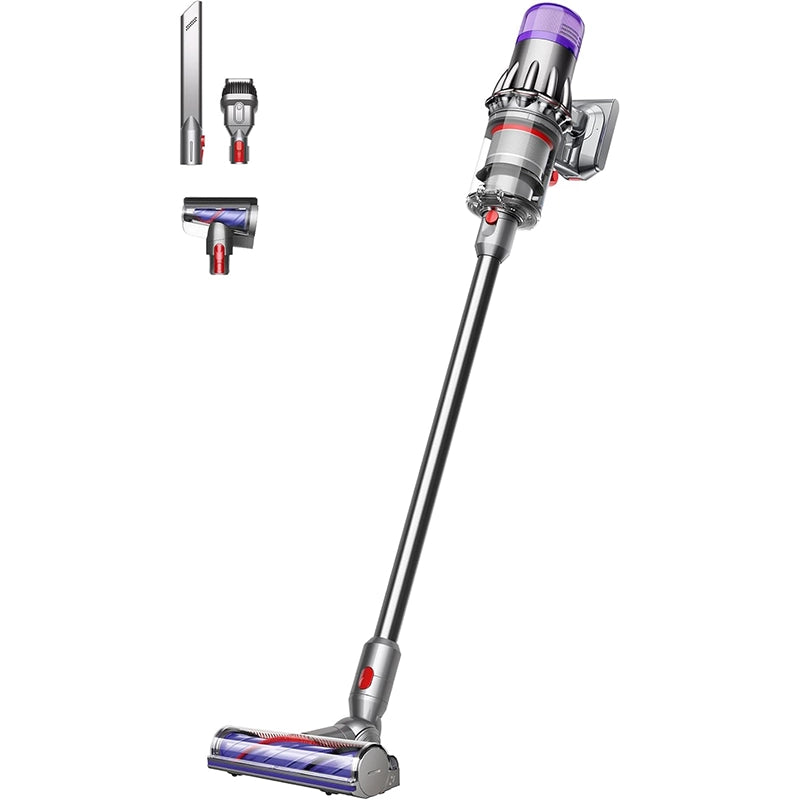 Dyson V9 Motorbar cordless stick vacuum cleaner main product view with attachments