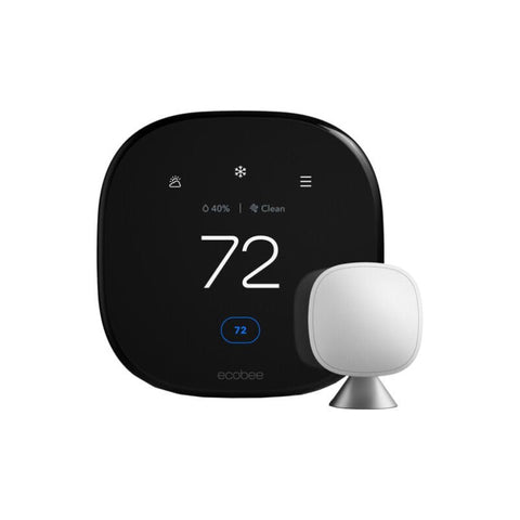 ecobee Smart Thermostat Premium with Smart Sensor and Air Quality Monitor (EB-STATE6P-01) Programmable Wifi Thermostat - Works with Siri, Alexa, Google Assistant
