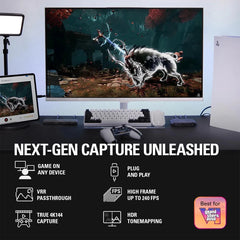 Elgato - Elgato 4K X Capture Card, HDMI 2.1, 4K144 Ultra-Low Latency