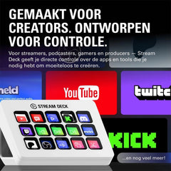 Elgato - Elgato Stream Deck MK.2 White Studio Controller, 15 Keys