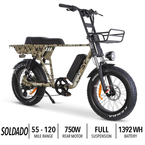 GOBike - GOBike SOLDADO Lightweight 750W Dual - Passenger Electric Bike