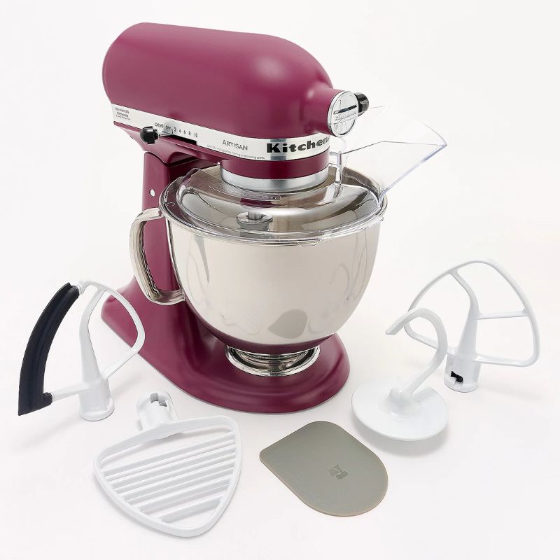 KitchenAid - KitchenAid 5 - qt Artisan Stand Mixer w/ Pastry Beater and Flex Edge - Beetroot