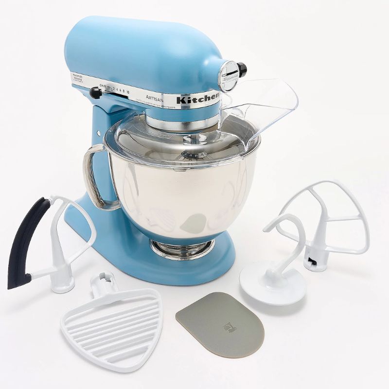 KitchenAid 5-qt Artisan Stand Mixer w/ Pastry Beater and Flex Edge - Blue Velvet