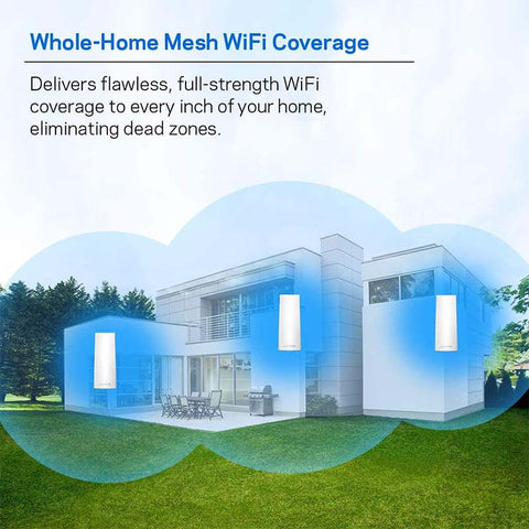 Linksys - Linksys Velop Tri - Band AC4400 Whole Home WiFi Mesh System - 2 - Pack