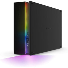 Seagate - Seagate FireCuda Gaming Hub External Hard Drive HDD 8TB - USB 3.2, Customizable RGB LED lighting, Dual forward - facing USB for Desktop PC with Rescue Services (STKK8000400)