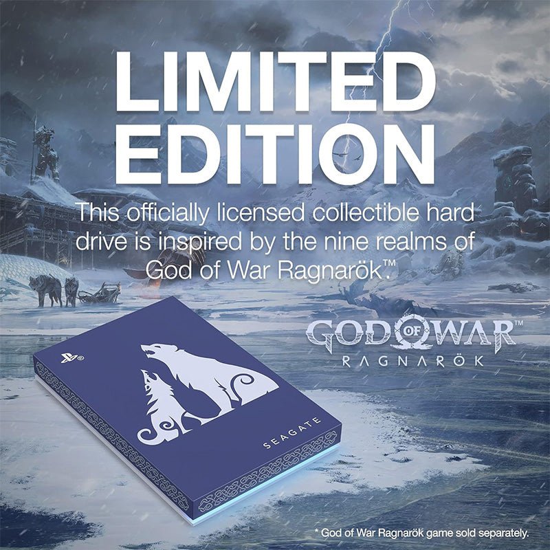 Seagate - Seagate God Of War Ragnarok Limited Edition Game Drive 2TB External Hard Drive - STLV2000100