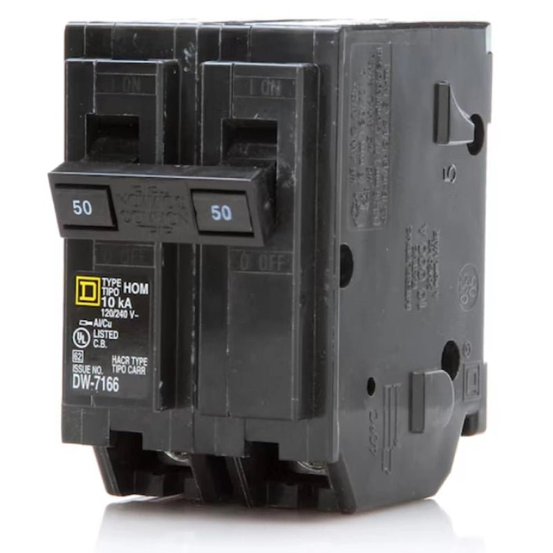 Hom250 Square D HOM250 50 Amp Double Pole Homeline Circuit Breaker – 120/240V ...