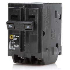 Square D - Square D HOM250 50 Amp Double Pole Homeline Circuit Breaker – 120/240V AC, 10kAIC – Pack of 1