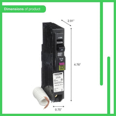 Square D - Square D QO120DFC – 20 Amp Single - Pole Dual Function (CAFCI and GFCI) Circuit Breaker