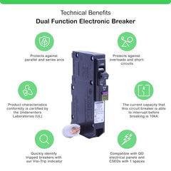 Square D - Square D QO120DFC – 20 Amp Single - Pole Dual Function (CAFCI and GFCI) Circuit Breaker