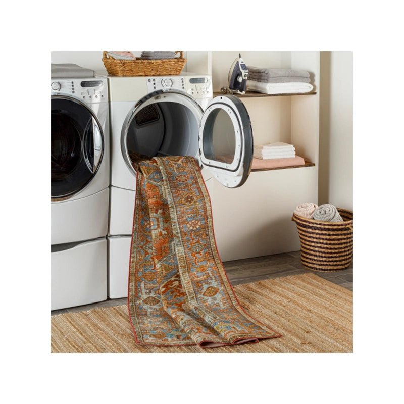 Surya - Surya Leicester Area Rug – Durable, Stain Resistant, Low Pile Design - Orange
