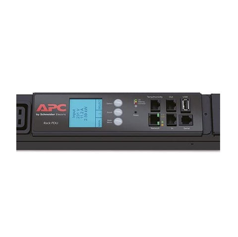 APC Rack Mount PDU, Metered 200V-240V/60A Three-Phase PDU, (18) Outlets, 0U Vertical Rackmount (AP8866)