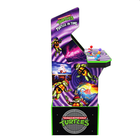 Arcade1Up - Teenage Mutant Ninja Turtles "Turtles in Time" 2 Games in 1 Arcade with Light-up Marquee & Exclusive Stool