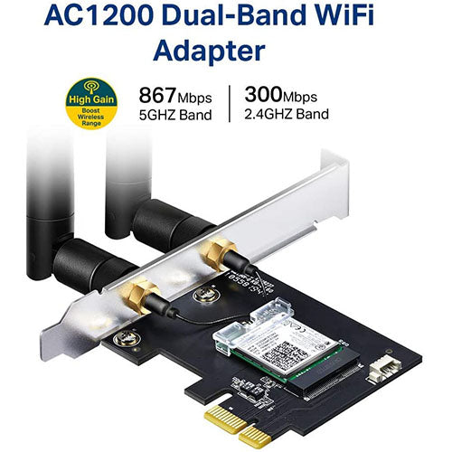 Carte WiFi TP-Link AC1200 PCIe pour PC (Archer T5E) Bluetooth 4.2 