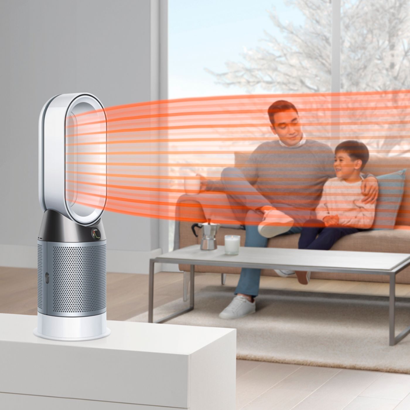 Dyson Pure Hot + Cool HP04 Purifying Heater + Fan, White/Silver (A Grade)