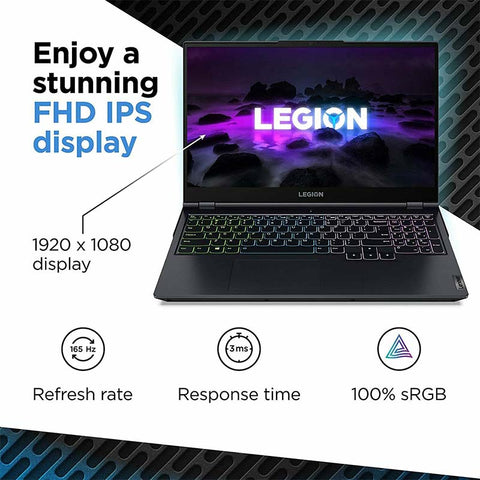 Lenovo Legion 5 15.6" 165Hz - Ryzen 7 5800H - 16GB RAM - 512GB SSD - RTX 3050 Ti