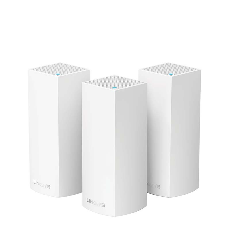 Linksys Velop Intelligent Mesh WiFi System, Tri-Band, 3-Pack Blanc (AC2200) 