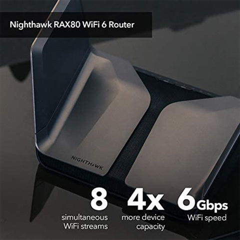 NETGEAR Nighthawk 8-Stream AX8 Wifi 6 Router (RAX80) (A Grade)