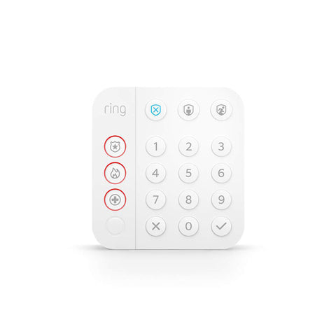 Ring Alarm Home 2nd Gen Keypad and Adapter - White (5AT2S7)