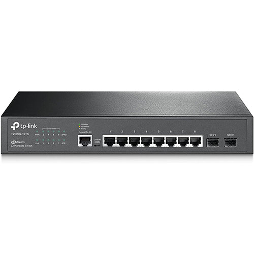 Commutateur Gigabit 8 ports TP-Link | Géré L2 avec port console | 2 emplacements SFP | IPv6 et routage statique T2500G-10TS 