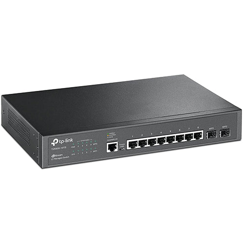 Commutateur Gigabit 8 ports TP-Link | Géré L2 avec port console | 2 emplacements SFP | IPv6 et routage statique T2500G-10TS 