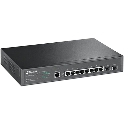 TP-Link 8 Port Gigabit Switch | L2 Managed w/ Console Port | 2 SFP Slots | IPv6 and Static Routing T2500G-10TS