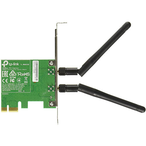 Carte WiFi PCIe TP-Link N300 (TL-WN881ND) Carte adaptateur réseau sans fil pour PC 