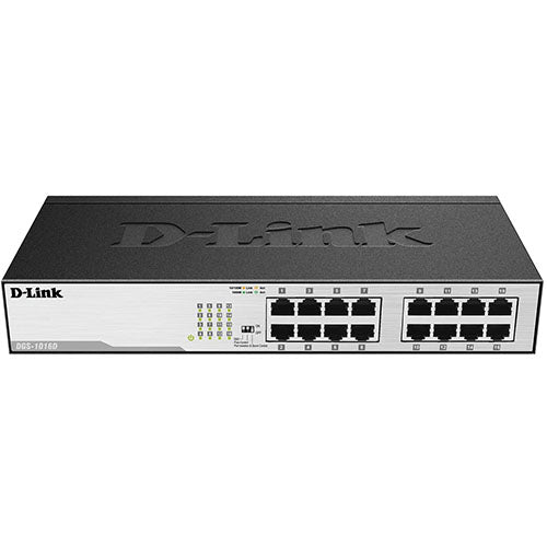 Commutateur Ethernet D-Link, 16 ports Gigabit non gérés sans ventilateur (DGS-1016D) 