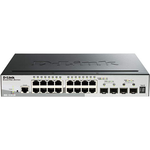 D-Link Fast Ethernet Switch, 16 20 Port SmartPro Managed (DGS-1510-20)